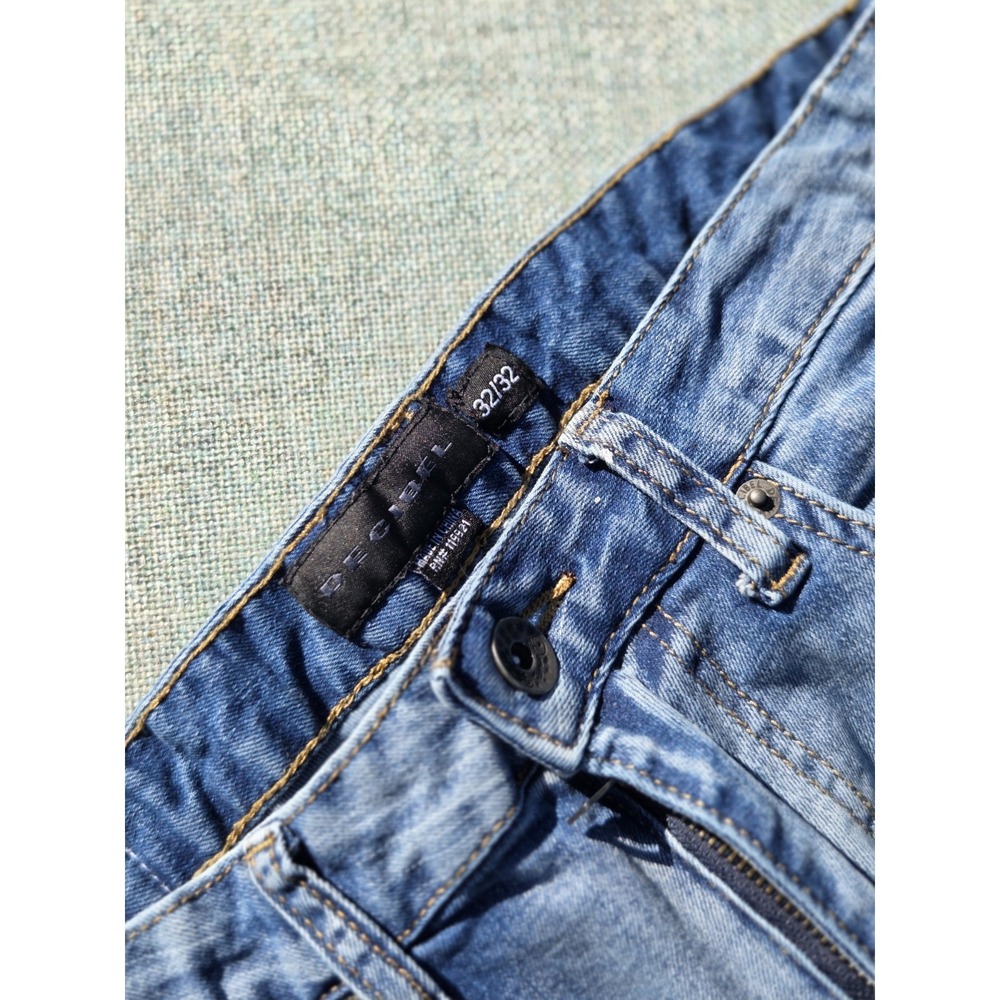 Decibel Jeans Mens 32 32 Distressed Denim Slim Cargo Streetwear Cyber Punk Rave - Picture 5 of 8